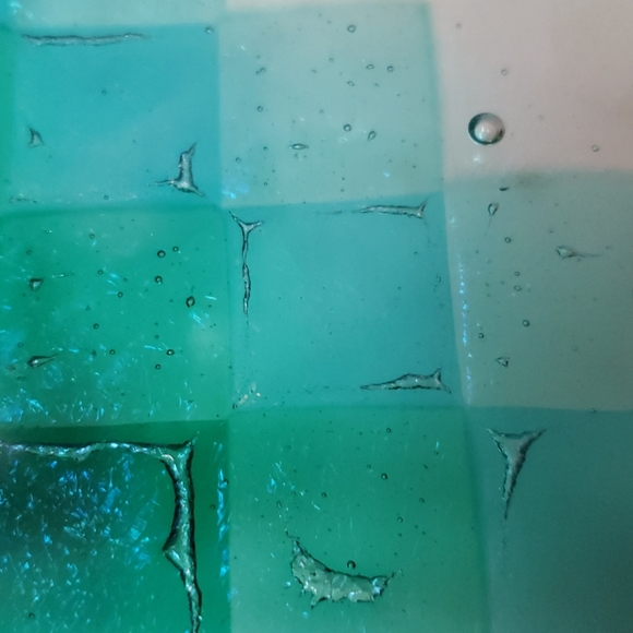 Fused Glass Squares Decorative Plate Platter from Seattle Washington Art Gallery - Picture 9 of 14